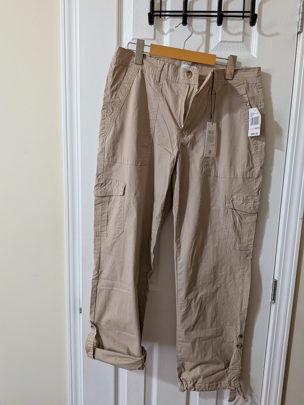 Lightweight Beige Cargo Pants for Women - Utility Style